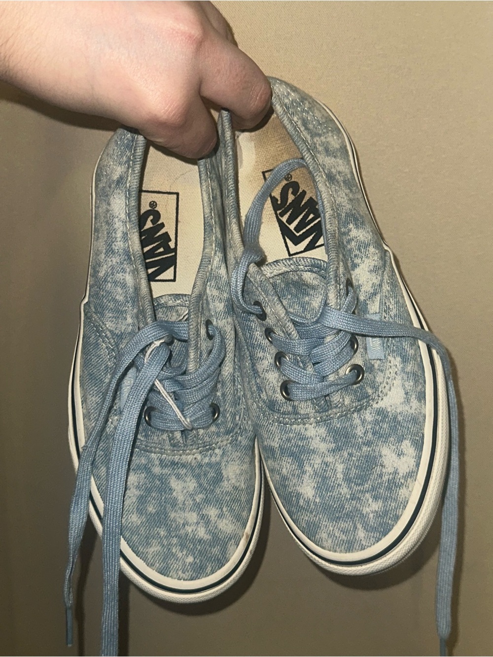 Vans Authentic "Denim Destroy" low-top canvas sneakers women’s 5.5